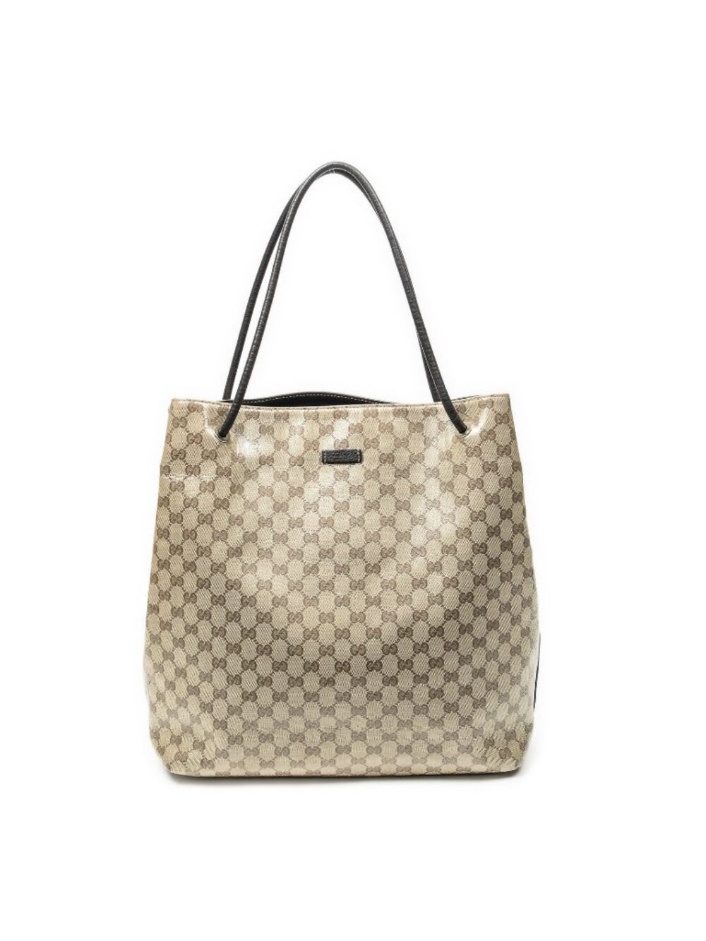 Gucci Gifford Tote Brown Beige Monogram Crystal